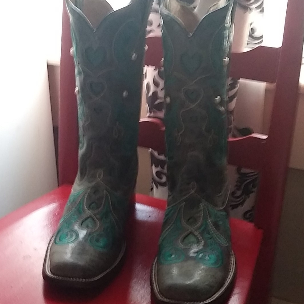 Ive West square toe cowboy boots